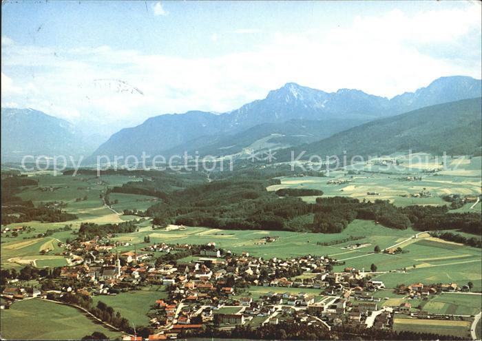 Teisendorf Oberbayern Fliegeraufnahme Hochstaufen und Zwiesel
