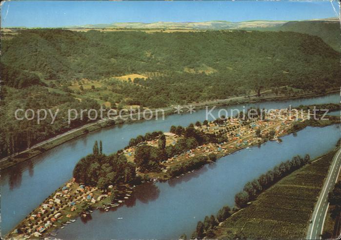 Winningen Mosel Fliegeraufnahme Campinginsel