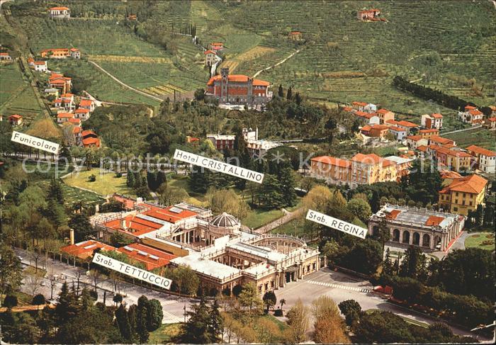 Montecatini Terme Fliegeraufnahme Stab. Tettuccio Stab. Regina Hotel Cristallino