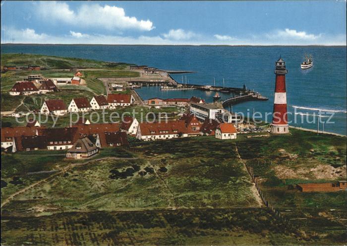 Hoernum Sylt Fliegeraufnahme Leuchtturm Hafen