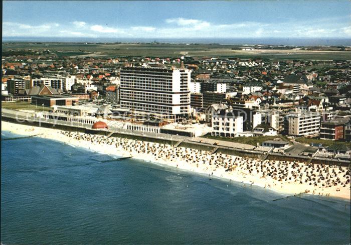 Westerland Sylt Fliegeraufnahme Strand und Promenade