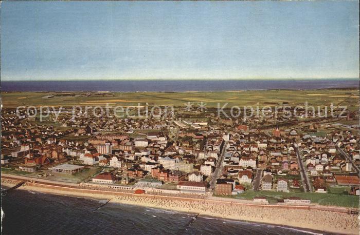 Westerland Sylt Fliegeraufnahme mit Strand