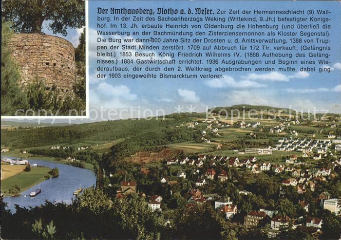 Vlotho Blick von Burgmauer zum Winterberg