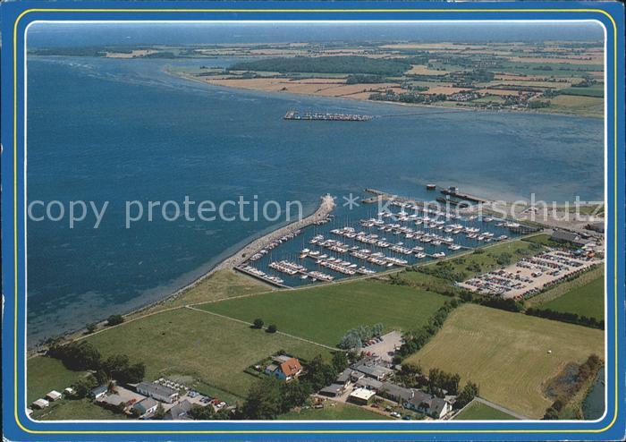 Gelting Schleswig Holstein Fliegeraufnahme Hafen Mole