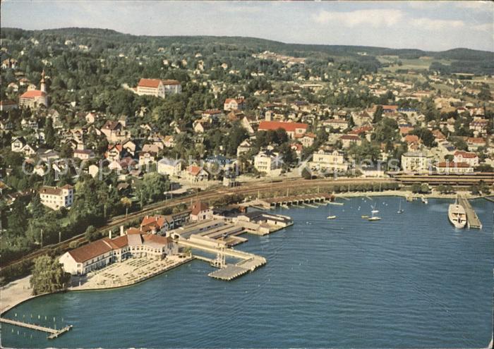 Starnberg Starnbergersee Bayern Fliegeraufnahme Bootssteg