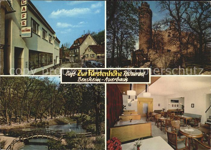 Bensheim Bergstrasse Cafe Restaurant zur Fuerstenhoehe Alois Klier