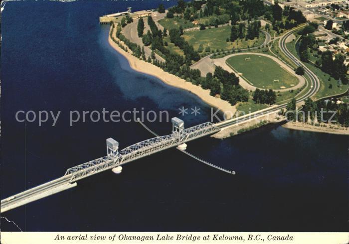 Kelowna Fliegeraufnahme Okanagan Lake Bridge