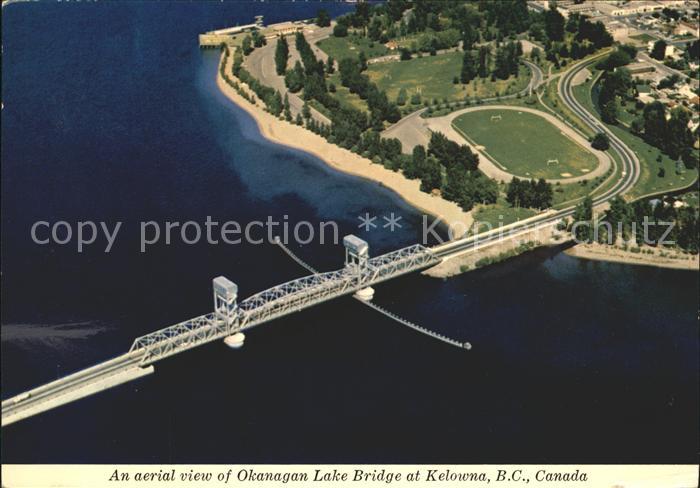 Kelowna Fliegeraufnahme Okanagan Lake Bridge