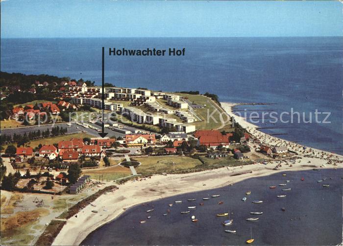 Hohwacht Ostsee Fliegeraufnahme mit Strand udn Hotel Restaurant Hohwachter Hof
