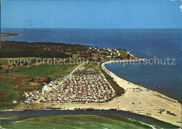 Hohwacht Ostsee Fliegeraufnahme mit Camping und Strand