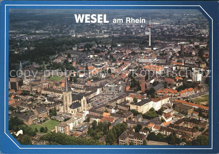 Wesel Rhein Fliegeraufnahme