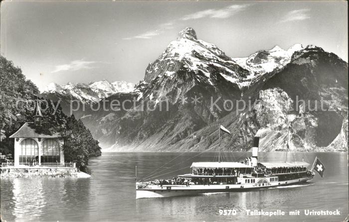 Dampfer Seitenrad Uri Tellskapelle Urirotstock