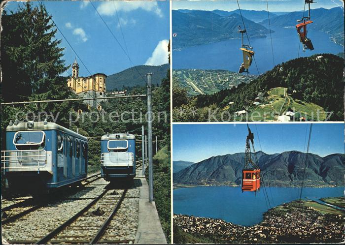 Zahnradbahn Seilbahn Sessellift Locarno Orselina Cardada Cimetta