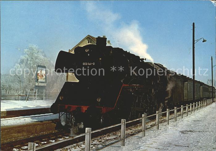 Lokomotive Schnellzug 003 131-0 DB Bahnhof Bad Schussenried