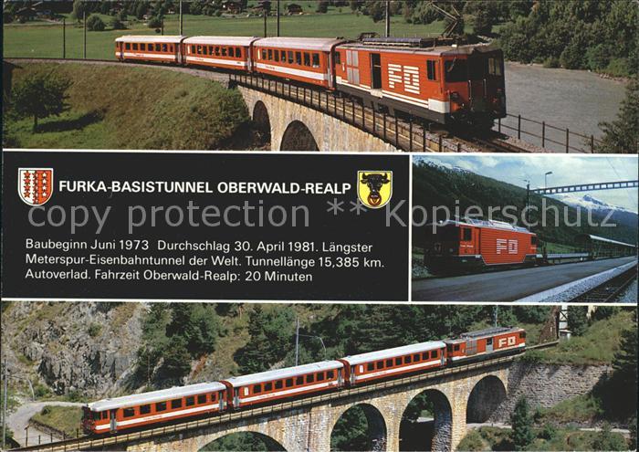 Eisenbahn Furka-Basistunnel Oberwald-Realp Glacier Express St. Moritz-Zermatt