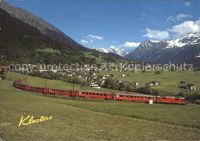 Eisenbahn Klosters-Dorf Canardhorn Vereina-Weisshorn