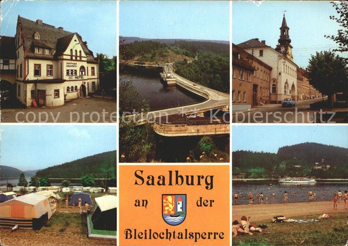 Saalburg Saale Hotel Kranich B Rathaus Campingplatzleilochtalsperre