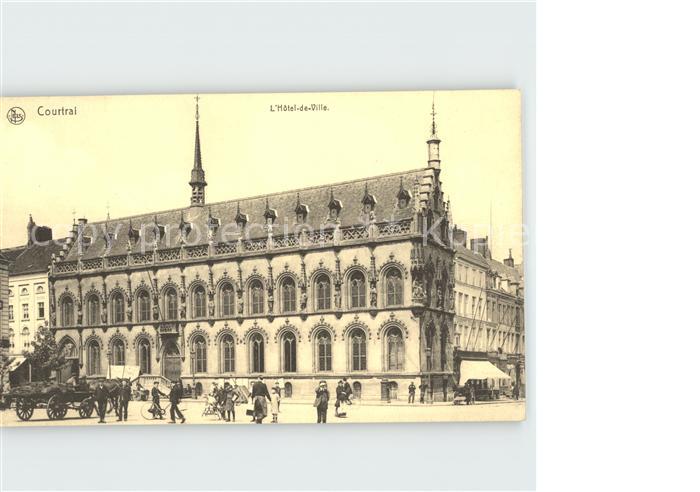 Courtrai KORTRIJK Flandre Belgie Hotel de Ville Pferdekutsche