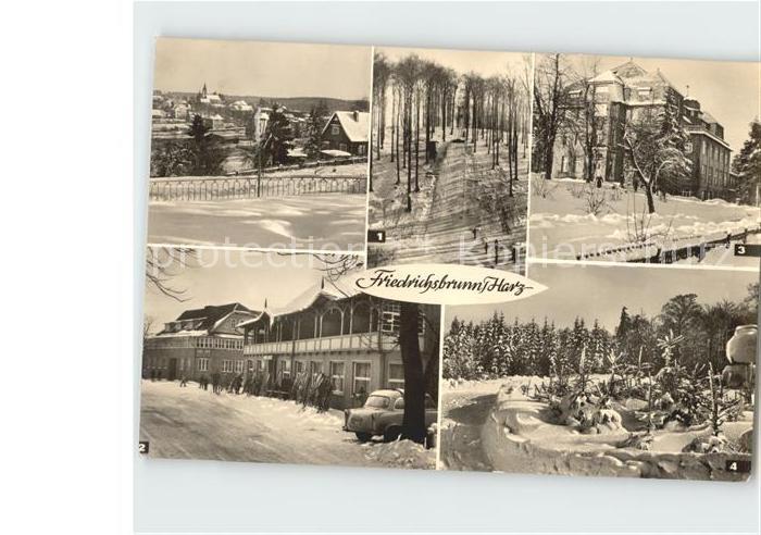 Friedrichsbrunn Harz Sprungschanze HO Hotel zum Ramberg FDGB Erholungheim Gustav