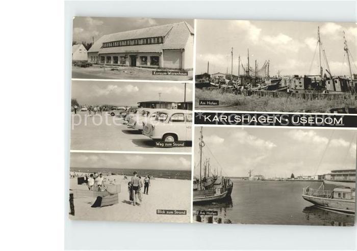 Karlshagen Hafen Strand Weg zum Strand Konsum Warenhaus