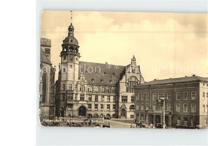 Koethen Anhalt Marktplatz Rathaus