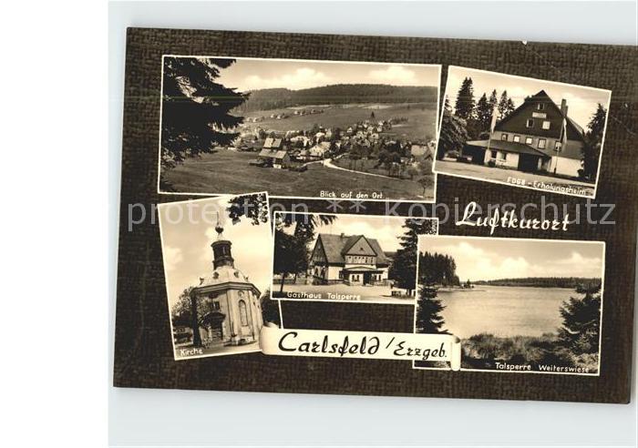 Carlsfeld Erzgebirge Gasthaus Talsperre FDGB Erholungsheim Talperre Weiterswiese