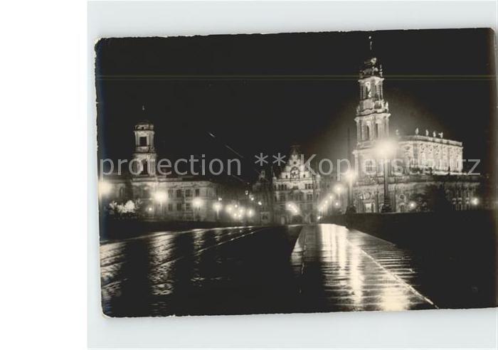 DRESDEN Elbe Dimitroff Bruecke Hofkirche