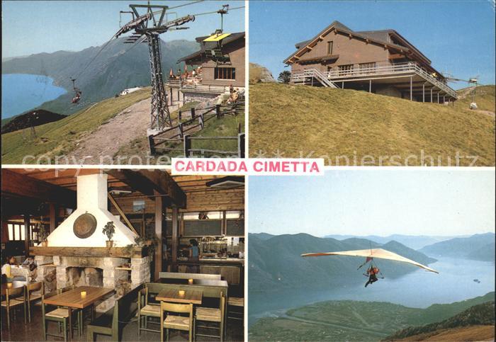 Lago Maggiore Cardada Cimetta Ristorante Gastraum Seilbahn Drachenflieger