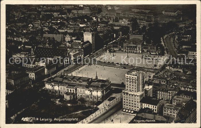 LEIPZIG Sachsen Augustusplatz Fliegeraufnahme