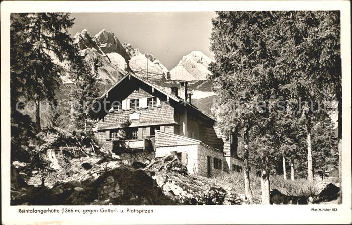 Reintalangerhuette Gatterl- und Plattspitzen Foto-H.-Huber-Nr. 853