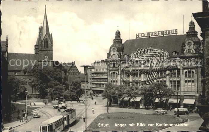 ERFURT  CITY Anger Kaufmannskirche Warenhaus