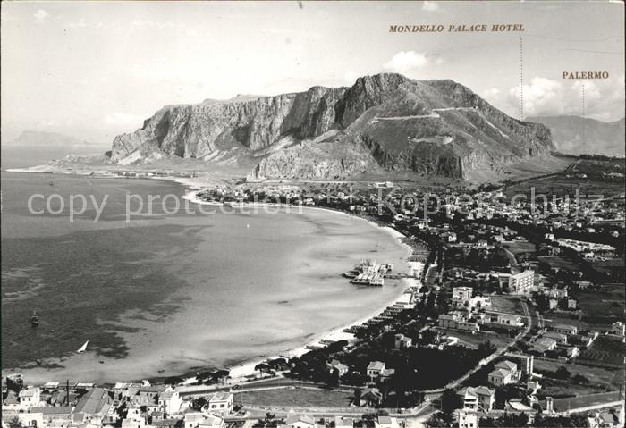 Palermo Sicilia Fliegeraufnahme Mondello Palace Hotel