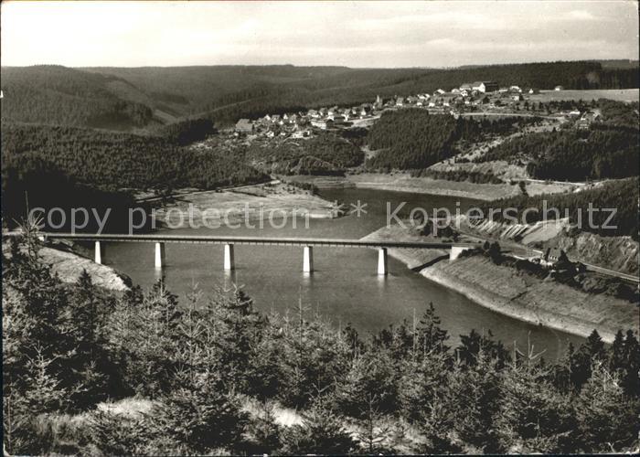 Schulenberg Oberharz Bruecke ueber Okerstausee