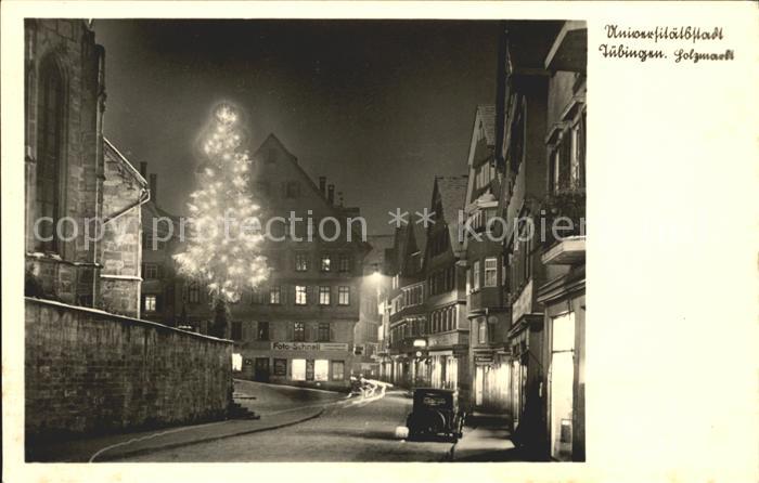 TueBINGEN BW Stadtpartie mit Weihnachtsbaum