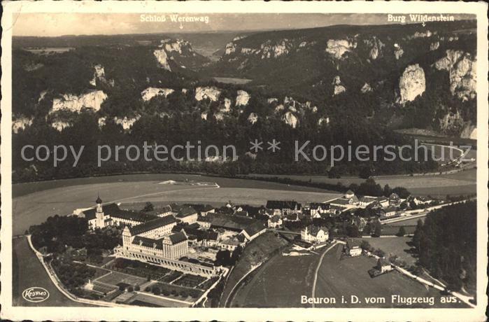 Beuron Donautal Kloster Fliegeraufnahme