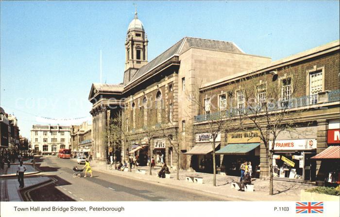 Peterborough Town Hall and Bridge Street