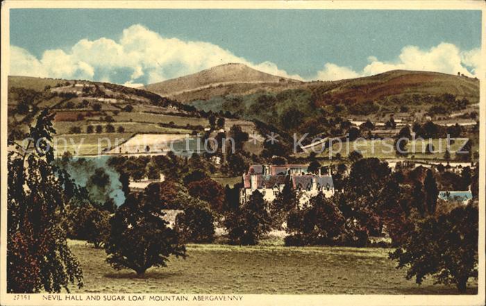 Abergavenny UK Nevil Hall and Sugar Loaf Mountain