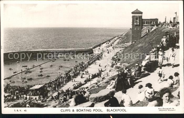 Blackpool Cliffs and Boating Pool