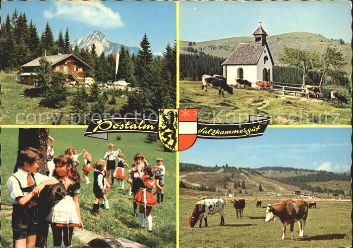 Strobl Postalm Kapelle Kindertrachtengruppe Viehweide