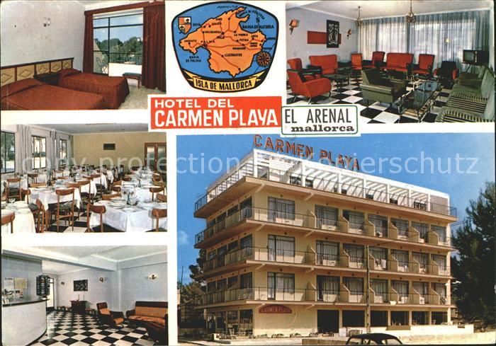 El Arenal Mallorca Hotel del Carmen Playa Zimmer Speisesaal Aufenthaltsraum Reze