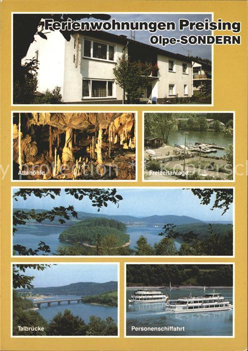 Sondern Biggesee Attahoehle Freizeitanlage Panorama Talbruecke Personenschiffahr