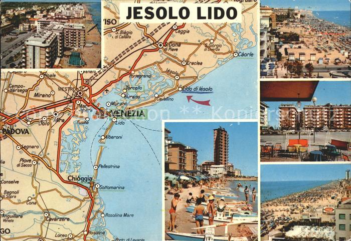 Jesolo Carta Automobilistica Strand Hotels
