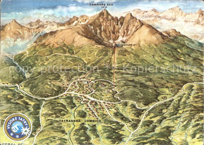 Vysoke Tatry Panoramakarte