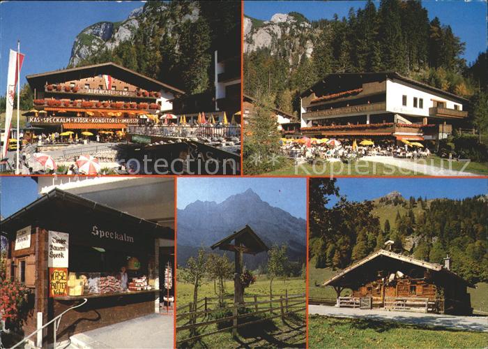 Hinterriss Tirol Alpengasthof und Alpencafe Eng Speckalm Wegkreuz