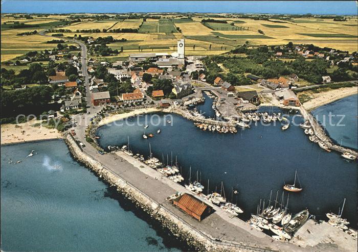 Samso Ballen Havn Fliegeraufnahme