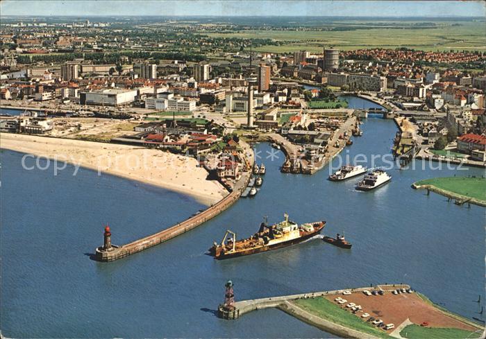 Bremerhaven Geestemuendung Fliegeraufnahme