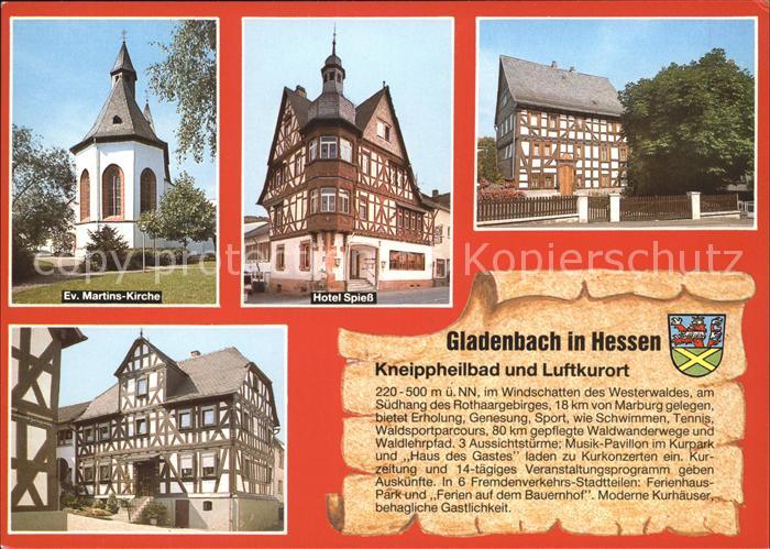Gladenbach Hessen Evangelische Martins Kirche Hotel Spiess