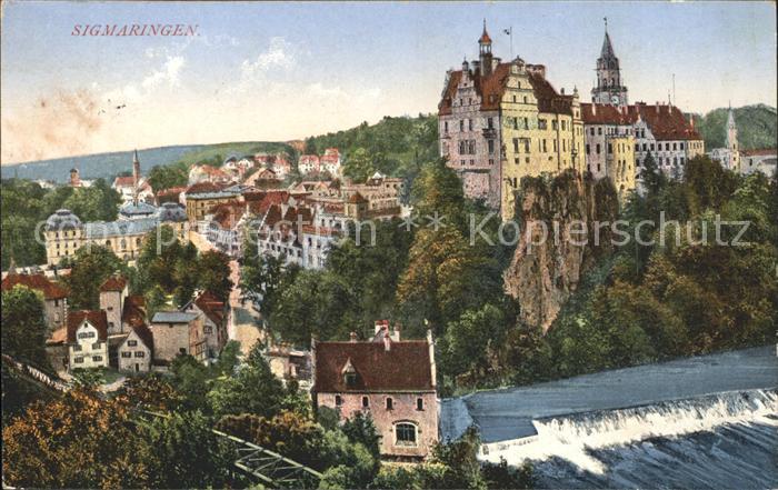 Sigmaringen Teilansicht mit Schloss