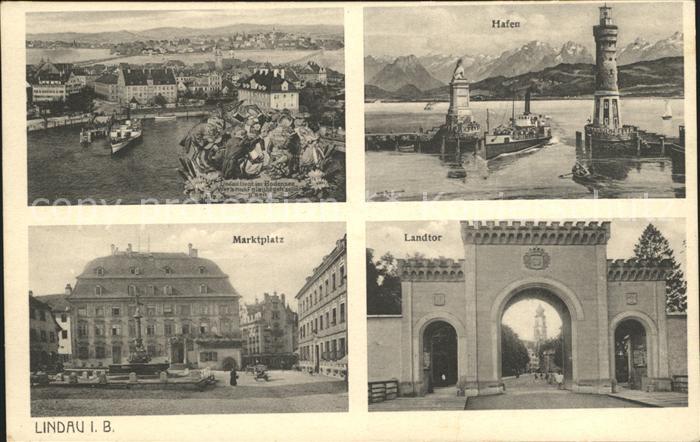 Lindau Bodensee Panorama Hafen Marktplatz Landtor