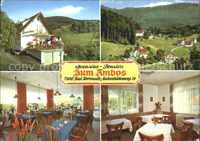 Bad Herrenalb Gaststaette Pension Zum Ambos Gastraum